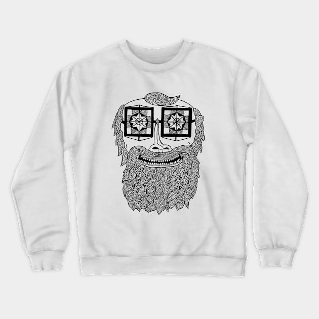 Man with Beard Crewneck Sweatshirt by PenguinNamedJosh